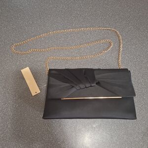 Jewel by Badgley Mischka Black Envelope Clutch NWT
